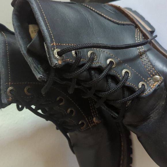 Vintage Y2K SKECHERS LARAMIE OIL RESISTANT Moto 90's BOOTS - Picture 7 of 8